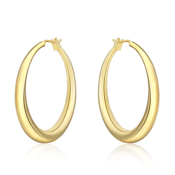 925 Sterling Silver 3.5cm Round Earrings High Quality Circle Hoop Earrin… - Picture 2 of 3